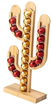 TOPBATHY Support De Rangement Créatif Forme De Cactus Pour Dosettes De Café Organisateur Décoratif Pour Bureau Et Cuisine