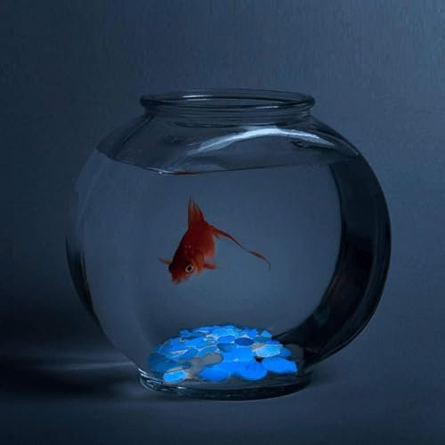 Glowing Pebbles Stones 50pcs, Glow In The Dark Pebbles Luminous Stones for Garden Walkways Decoration Aquarium Fish Tanks Lawn Yard