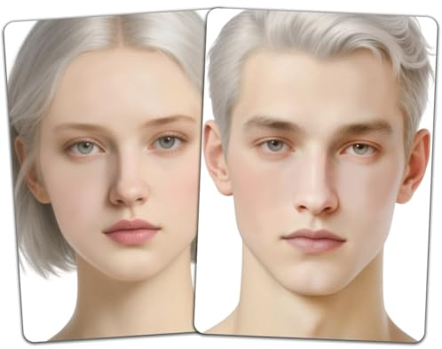 DELORIGIN 2pcs Face Painting Practice Board A4 Size Reusable Makeup Painting Practice Boards Excersize Template Stage Make-up Exercise Tool Facial Paint Supplies for Makeup Beginner
