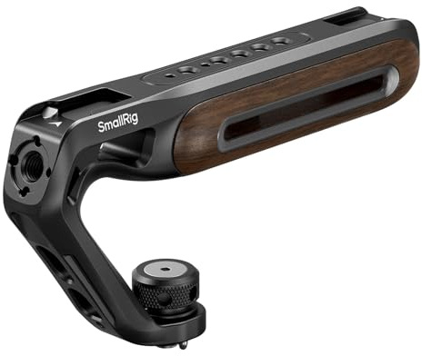 SMALLRIG Top Handle Obergriff mit einziehbarer 1/4''-20 und 3/8''-16 Positionierungsschraube für ARRI, Max. Belastung 15kg / 33,1lb für universelle Kamerakäfige und -rigs, 2 Cold Shoe-Adapter - 5252