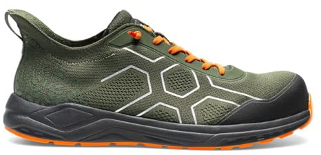Sottozero Work FLEXIFLY S1PS, Scarpe Antinfortunistiche da Lavoro Uomo Donna, Leggere con Calzata Senza Mani Wave-in (Verde/Arancio, Sistema Taglie Calzature EU, Adulto, Uomo, Numero, Media, 37)