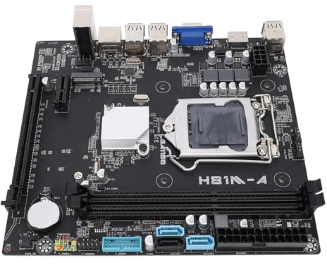 VBESTLIFE H81M-A Mining Motherboard, LGA1150 ATX DDR3 SATA3.0 M.2 NVME PCIE 2.0x16 Gaming-Motherboard für Core I3 I5 I7 4. Gen E3 V3