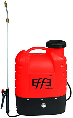 EFFE Pompa a Spalla Irroratrice a Batteria LT.16 Batteria a Piombo 12V 10AH | Pompa spruzzatrice a Piombo irrigazione Giardino