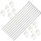 WMYCONGCONG 10 PCS 1,2x210mm Stahlstößelstangen Teile + 10 PCS Nylon Micro Control Hörner 21x11mm 4 Löcher für RC Flugzeug Flugzeug DIY Teile