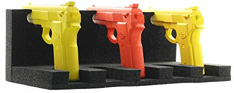 Rottner Waffenhalter Jack Schwarz für 5 Kurzwaffen in der Breite verstellbar Montage mit Klebefolie (BxH) 375x135 mm