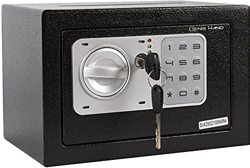 Genie Hand | Cassaforte Elettronica di Deposito a Muro e da Armadio Piccola Cassetta di Sicurezza con Codice a Combinazione e Chiave a Serratura B-Class e Sistema Anti Bounce Casseforti per Soldi