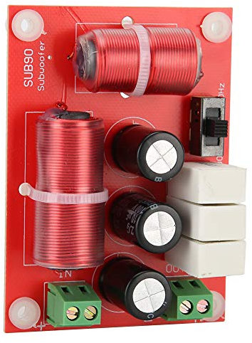 Socobeta Diviseur de fréquence de Basse Filtre de Croisement de Haut-Parleur Audio à 3 Voies Diviseur Audio pour Fournitures de Haut-parleurs 4 à 8 Pouces