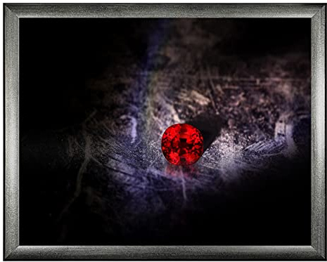 arte-tuo Bilderrahmen Rubin | 75x98 cm | Stein Grau | klares Kunstglas | Puzzle Diamond Painting Poster