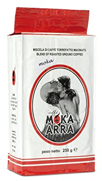 Miscela rossa di caffè per moka Moka Arra (Busta 250 grammi)