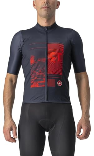 Castelli 4522030-414 13 Screen Jersey Maglia Lunga Savile Blue/Red M