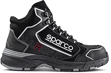 Sparco - Allroad Okayama - ESD S3S SR FO HRO - Calzado de seguridad sin metal ESD con puntera de composite - Parte superior repelente al agua - Suela antideslizante y resistente al calor - EU 41
