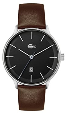 Lacoste Analog Quarzuhr für Herren Kollektion Club mit Braunes Band realisiert aus Apfelschalen - 2011222