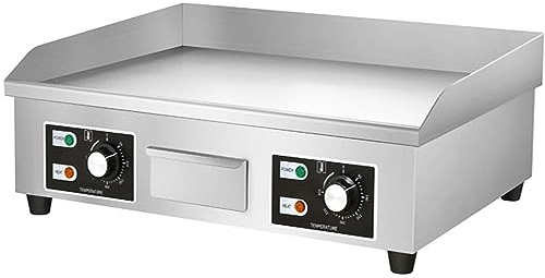 RUYICZB Plancha Eléctrica Profesional 4400W 50 A 300°C Plancha Cocina Eléctrica Plancha De Asar De Acero Inoxidable para Barbacoa Parrilla Tocino Huevo Chorizo Freidora Panqueques 73X40 Cm