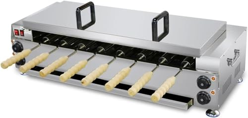 ZIROXI Macchina for Coni Gelato, Dotata di 8 teglie in Acciaio Inossidabile, Adatta for pasticcerie, Negozi di Dolci, Negozi di Alimentari, Famiglie, ECC.