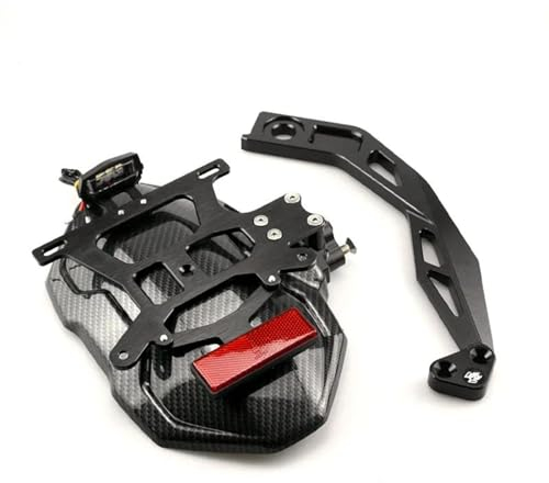 Motorrad Kotflügel hinten Für Für MT09 Für FZ09 2013-2021 Für XSR900 2016-2020 Motorrad Kotflügel Hinten Rad Spritzen-schutz fender Kennzeichen Rahmen Motorrad Kotflügel ( Farbe : Carbon fiber look1 )