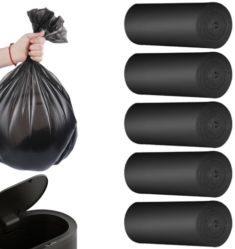 100 stycken toalettpåsar svart set, biologiskt nedbrytbara biomsoppåsar, campingtoaletter, extra tjocka vattentäta separationstillbehör för mobila toaletter, vandring, resor