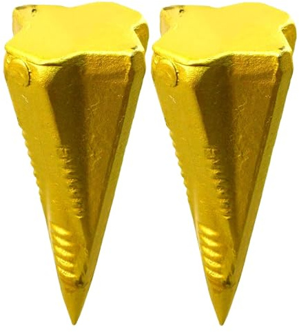 Unibos 2 x Heavy Duty 1.6kg Wood Log Splitter Diamond Shaped 4 Sided Wood Splitting Wedge Softwood Firewood Logs Wood Burners, Stoves, Log Wedge (2)