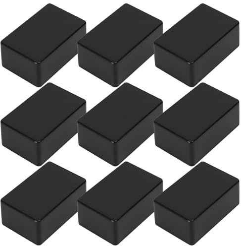 9 Pcs ABS Plastic Waterproof Project Box - Surface-Mounted Adaptable Box, Black/70x46x29.5mm