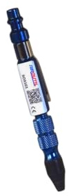 AIROUTIL Soufflette Stylo Pneumatique Compresseur — Pistolet Soufflage Air Comprimé de Poche 112 mm, Raccord 1/4 ISO 6150-B, Corps Aluminium, Buse Caoutchouc