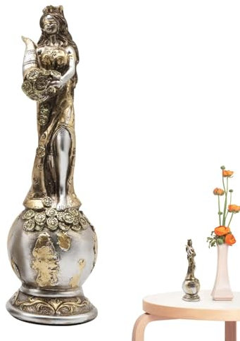 Generisch Göttin Fortuna Figur,Verblendete Göttin Fortuna - Verziertes Fortuna-Göttin-Ornament - Göttinnenstatue aus Kunstharz, Sammlerfigur für die Inneneinrichtung