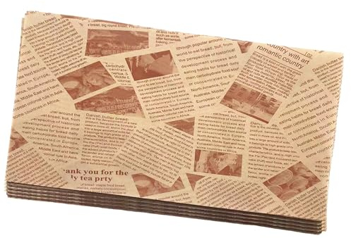 Papierblätter Butcher paper, 100 Blätter Burger papier Umweltfreundliches Backpapier Wrap Burger Papier Butterbrotpapier Wachspapier Für Burger, Butterbrot, Käse, Pommes (30 * 20cm)