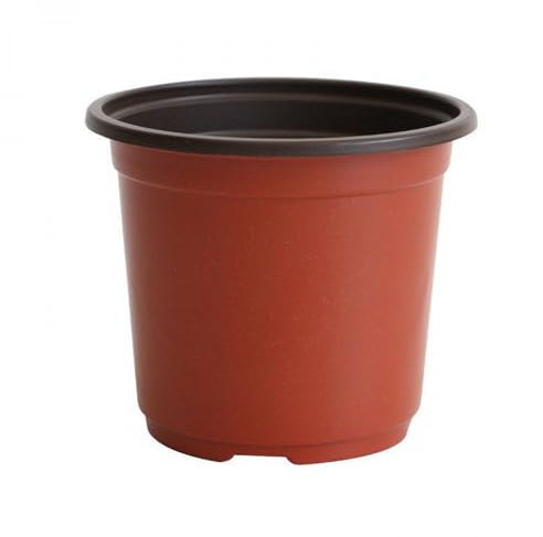 CNNIK 100 Stück Anzuchttöpfe 10cm Pflanztöpfe Kunststoff Rund Blumentopf Plastik Innen Außenbereich Anzuchttopf Rot Untertopf mit 100 Stück Pflanzenschilder