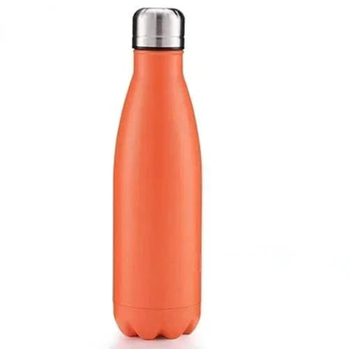 Hemasa 350/500/750/1000ml Double Wall Stainles Steel Water Bottle/Bottle Keep Hot and Cold Insulated Vacuum Flask 350ML Orange