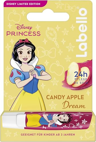 Labello Candy Apple Dream Limited Disney Princess Edition, duftender Lippenpflegestift mit fruchtigem Aroma, pflegender Lippenbalsam für Kinder ab 3 Jahren (4,8 g)