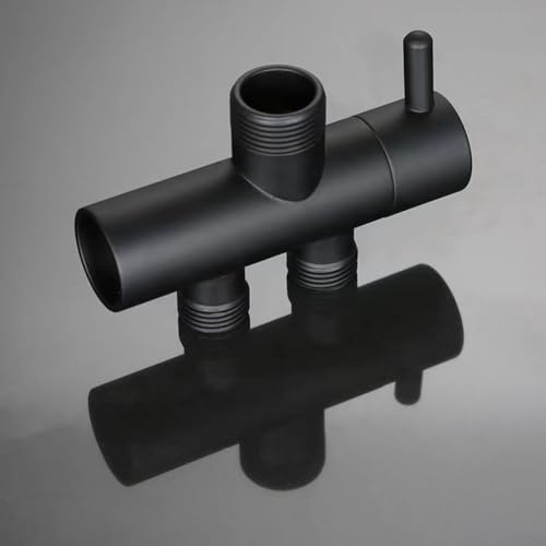 Valvola deviatrice per doccia a 2 vie, cromata per soffione doccia, deviatore in ottone per montaggio a parete per bagno di casa (nero)