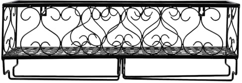 BESPORTBLE Portabicchieri da Parete in Metallo Nero Elettroplaccato Supporto Sospeso per Calici da Vino Organizer Stile Retrò con Base Ampia e Drenaggio Rapido per Casa Bar e Ristorante