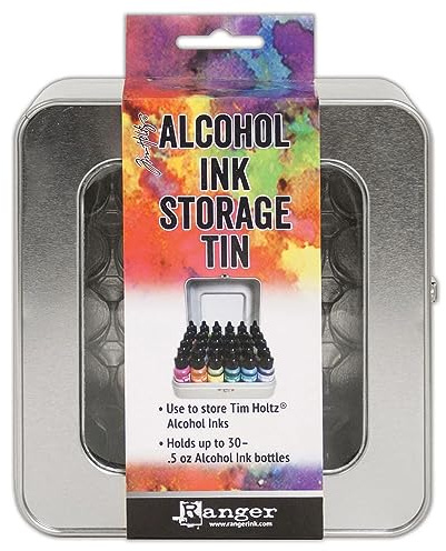 Ranger Tim Holtz Aufbewahrungsdose für Alkoholtinten, Synthetisches Matrial, grau, 16 x 15.4 x 8 cm