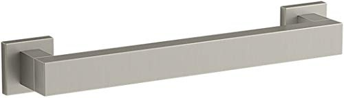 KOHLER K-23293-BN Square 12 Inch Grab Bar, Installation Hardware Included, 300lb Capacity, Vibrant Brushed Nickel