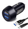 Car Charger For Samsung S20 S10 S10E Plus S9 S8,Note 8 9 10,Galaxy A20 A50 A40 A70 A51 A71 A80 A90 A20E A21 A31 A41,30W USB Car Cigarette Lighter Adapter Charger 2 port(QC3.0+2.4A)+1M USB Type C Cable