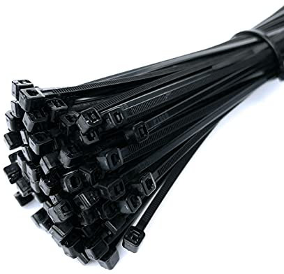100 Pack Black 300mm x 4.8mm Cable Ties/Ties Zip Ties/Nylon Wrap
