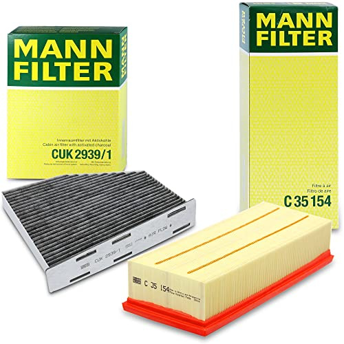 MANN-FILTER Inspektionspaket Filterset 1x Innenraumfilter (Aktivkohle), 1x | Kompatibel mit: AUDI A3, A3 Cabriolet, A3 Sportback, Q3, TT, TT Roadster, SEAT ALHAMBRA, ALHAMBRA VAN, ALTEA, ALTEA XL, LEON