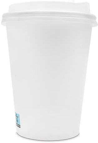 Wellsamed WELLSACUP 1000 Pappbecher 300 ml mit Deckel, Weiß, geeignet für Heißgetränke, Coffee to Go, Business, Veranstaltungen, Party