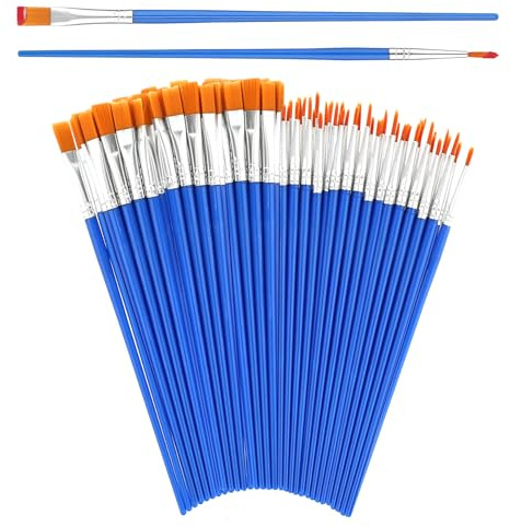 Molain 30 Stück Künstlerpinsel Set,Runde Flache Kleine Pinselset Nylon Pinsel Pinselset Acrylfarben Kleine Pinsel Set für Acryl Wasserfarben- und Ölmalereien, Künstler, Malliebhaber 2 Größen