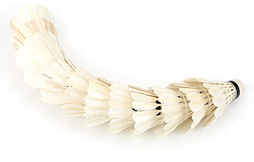 12 Stück Badmintonbälle, Badminton-Federbälle, Federbälle, Outdoor-Sport-Trainingszubehör, Gute Zähigkeit, Feine Verarbeitung, Starker Kugelkopf und Federn mit Hoher Dichte,