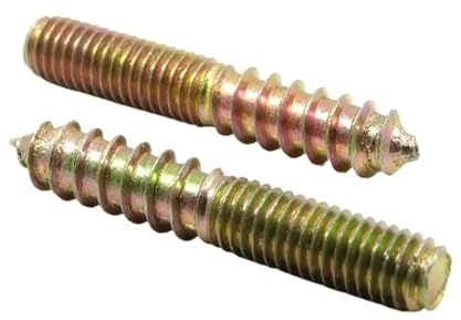 Stockschrauben M6 M8 M10 Stockschraube Holz-zu-Metall-Dübel Doppelseitige Möbelbefestigung Selbstschneidende Schrauben Holzgewindebolzen 10 Stück (Size : M8X60)