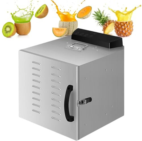 vnmudzeo 400 W Electric Food Fruit Dryer Stainless Steel,for Fruit, Beef Jerky, Meat, Vegetables,6 Layers 8 Layers Small Household Meat Beef Jerky Dehydrators,6Layer-220V