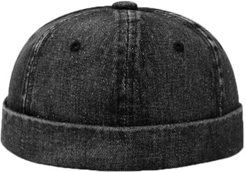 YAMEE Docker Cap Unisex Denim,Brimless Watch Cap Rolled Cuff Damen Stilvoll,Seemannsmütze Herren Atmungsaktiven Verstellbar,Hafenmütze Damen Vintage,Beanie Damen UV-Schutz