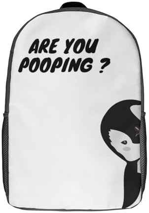 GQmoney Pinguin-Rucksack mit 3D-Druck, Kindertasche, Grundschüler, Tagesrucksack, leichte Schultasche für Kinder, Mädchen, Jungen, Kindergarten, Lunchpaket, 43,2 cm