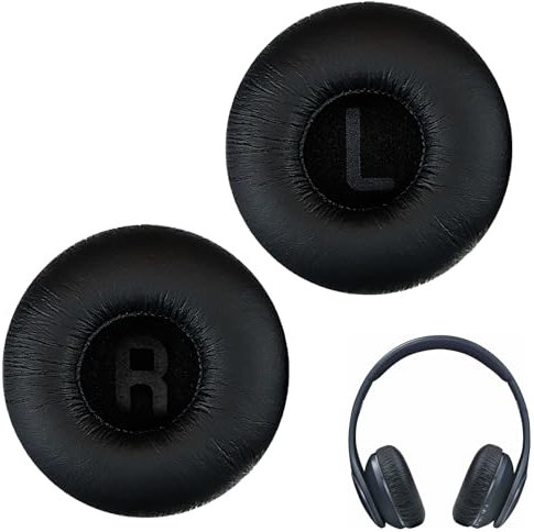 Huybaa 2PCS Cuscinetti Auricolari per JBL T500BT, Padiglioni Cuffie in Pelle PU e Spugna, Ricambi Compatibili con JBL Tune 500BT e T450BT (Nero)