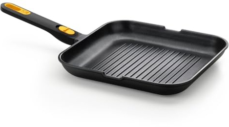 BRA Origen | Grill 28 cm, Aluminiumguss, antihaftbeschichtet, PFOA-frei, Vollinduktion, für alle Herdarten geeignet, auch Induktion