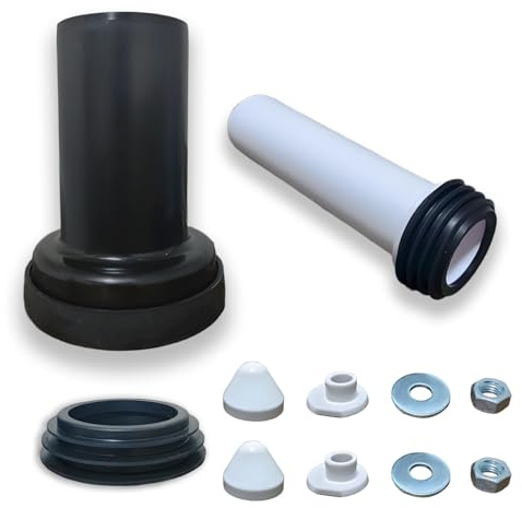 Wand WC Anschluss Set, passend für verschiedene WC Anschlussrohre wie Modell 152.426 46.1, mit Doppeldichtung speziell für Hänge WCs konzipiert und Montagezubehör