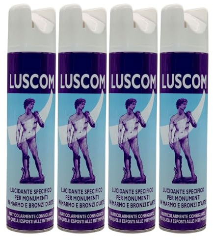 FEI FAN Luscom, Lucidante Specifico per Monumenti in Marmo e Bronzi d'Arte 300ml (4 unità)