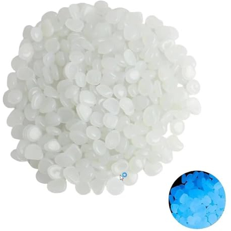 deegbbyi 300 Pezzi Pietre Luminosi, Pietre Luminose Bianco, Calcolo Luminose da Giardino, Riutilizzabile Ciottoli Fluorescenti, per Giardino, Sentiero, Passerella, Cortile, Acquario