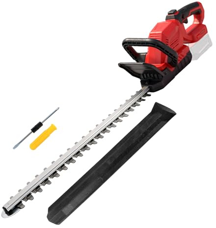 53cm Battery Hedge Trimmer Compatible with Milwaukee 18V Battery, 22000RPM Brushless Cordless Bush Trimmer, 180° Rotatable Head, Cutting Diameter 15 mm