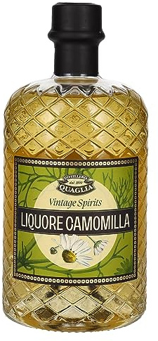 QUAGLIA - Camomilla - Liqueur de fleurs - 28% Alcool - Origine: Italie/Piémont - Notes de Camomimme & Acacia - A déguster en apéritif, digestif ou cocktail - 70 cl