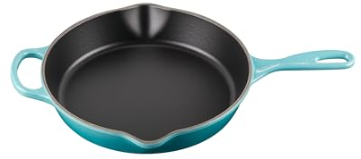 LE CREUSET Signature Hohe Brat- und Servierpfanne aus Gusseisen, für alle Herdarten und Backöfen, 26 cm, 2 Liter, Karibik, 20187261700422